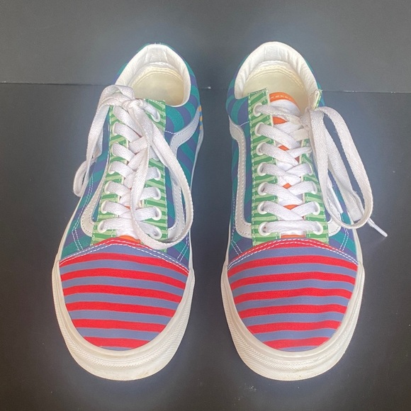 Vans Old Skool Skate Shoe Lace Up Stripe Block Multicolor Journeys M9 W10.5 - Picture 2 of 9